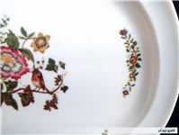 دیس بزرگ قدیمی ملامین طرح گل و مرغ