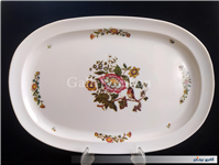 دیس بزرگ قدیمی ملامین طرح گل و مرغ