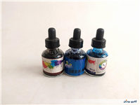3عدد رنگ اکولین آبی و مشکی سیرنگ 30ml