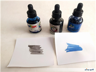 3عدد رنگ اکولین آبی و مشکی سیرنگ 30ml