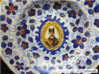 دیوارکوب قلم آبی جدید نقاشی کار دست 22CM