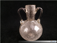 بطری کوچک 2دسته طرح ترک یا آبگز دستساز شفاف