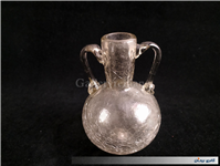 بطری کوچک 2دسته طرح ترک یا آبگز دستساز شفاف