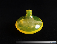 سالونگ یا بطری دستساز شیشه ای کوچک زرد 