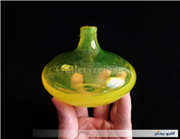 سالونگ یا بطری دستساز شیشه ای کوچک زرد 