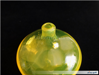 سالونگ یا بطری دستساز شیشه ای کوچک زرد 