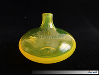 سالونگ یا بطری دستساز شیشه ای کوچک زرد 