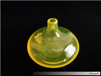 سالونگ یا بطری دستساز شیشه ای کوچک زرد 