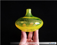سالونگ یا بطری دستساز شیشه ای کوچک زرد 