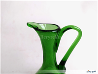 پارچ مینیاتوری و کوچک دستساز شیشه ای سبز 