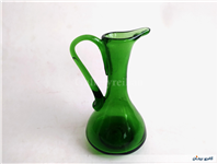 پارچ مینیاتوری و کوچک دستساز شیشه ای سبز 