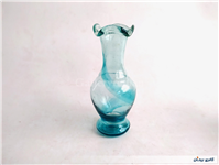 1عدد گلدان دست ساز قدیمی زیبا آبی 