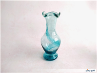 1عدد گلدان دست ساز قدیمی زیبا آبی 