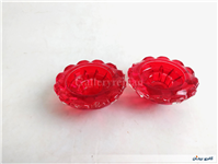 2عدد شمعدان شیشه ای ضخیم طرح الماس توپر 