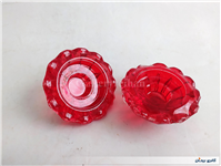 2عدد شمعدان شیشه ای ضخیم طرح الماس توپر 