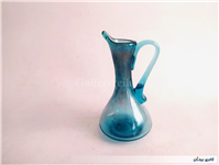 پارچ مینیاتوری و کوچک دستساز شیشه ای آبی 