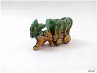 مجسمه سرامیکی گاری قدیمی کوچک 