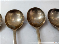6عدد قاشق قدیمی برنجی دستساز مهردار 