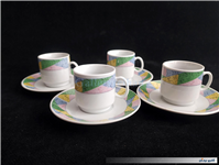 4عدد فنجان نعلبکی قهوه خوری قدیمی 