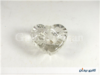 شمعدان شیشه ای ضخیم طرح قلب 