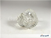 شمعدان شیشه ای ضخیم طرح قلب 