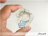 شمعدان شیشه ای ضخیم طرح قلب 