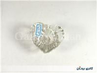 شمعدان شیشه ای ضخیم طرح قلب 