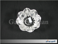 شمعدان شیشه ای ضخیم طرح گل 