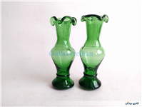2 عدد گلدان دست ساز قدیمی زیبا سبز