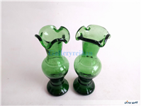 2 عدد گلدان دست ساز قدیمی زیبا سبز