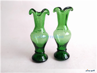 2 عدد گلدان دست ساز قدیمی زیبا سبز