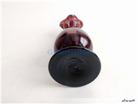 گلدان پایه دار لاله ای قدیمی دستساز زرشکی 