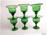 6 عدد جام قدیمی دست ساز سبز