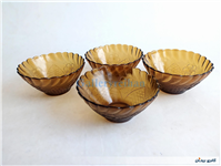 4عدد کاسه شیشه ای قدیمی عسلی 