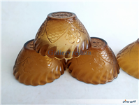 4عدد کاسه شیشه ای قدیمی عسلی 