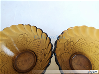 4عدد کاسه شیشه ای قدیمی عسلی 