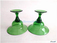 جفت جام قدیمی دست ساز سبز