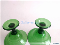 جفت جام قدیمی دست ساز سبز