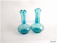 جفت آبلیموخوری دست ساز شیشه ای آبی 