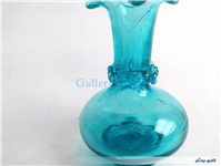 گلدان دست ساز قدیمی زیبا آبی رنگ 