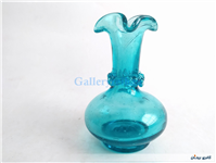 گلدان دست ساز قدیمی زیبا آبی رنگ 