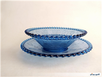 کاسه و بشقاب تیله ای آبی 
