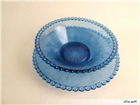 کاسه و بشقاب تیله ای آبی 