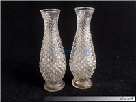 جفت گلدان شیشه ای قدیمی و زیبا