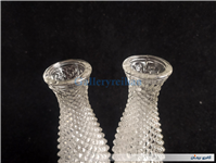 جفت گلدان شیشه ای قدیمی و زیبا