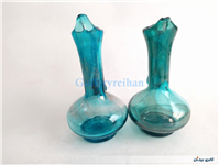 جفت آبلیموخوری دست ساز شیشه ای آبی