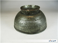 کاسه مسی چکشی تراش و کعب دار قلمکاری