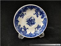 دیوارکوب یا نعلبکی قلم آبی قدیمی طرح گل