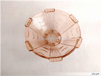 کاسه شیشه ای قدیمی صورتی زیرا 