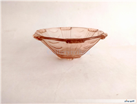 کاسه شیشه ای قدیمی صورتی زیرا 